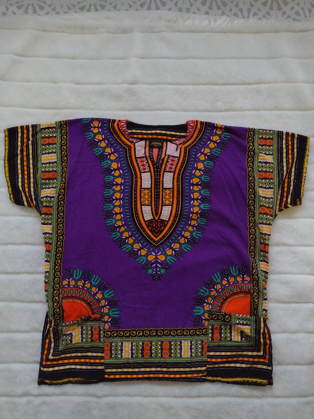 Klub Kool Women's Dashiki Shirt African Style Purple XXXL